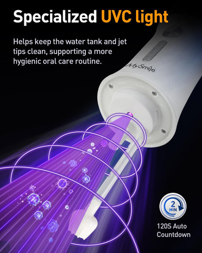 LP221 Cordless Water Flossers for Teeth W/Uvc Light & OLED Display