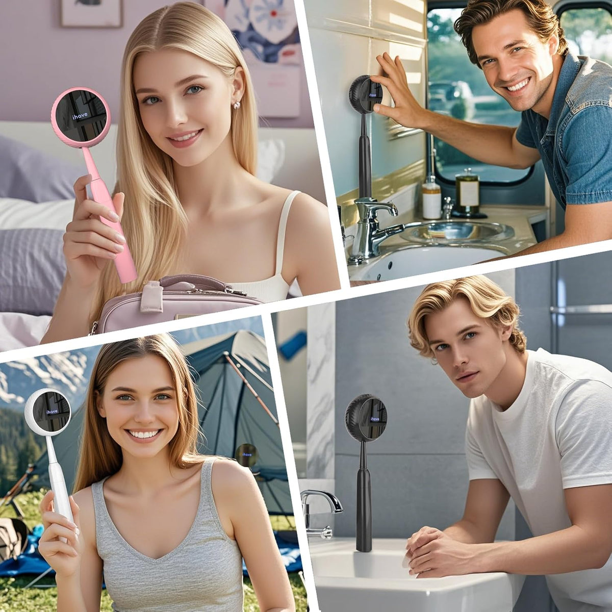 Toothbrush Sanitizer Wall Mount, Portable UV Toothbrush Holder Travel