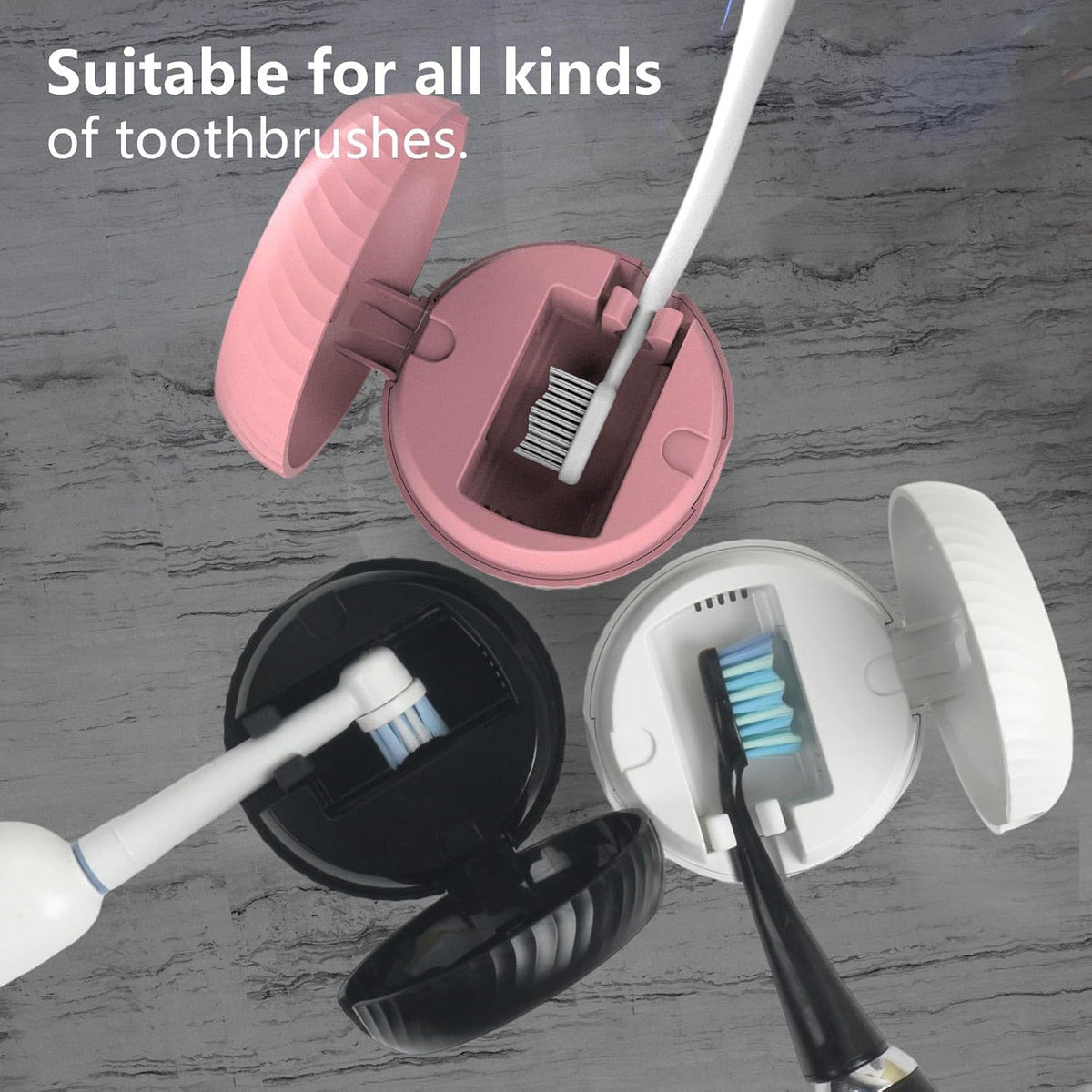 Toothbrush Sanitizer Wall Mount, Portable UV Toothbrush Holder Travel
