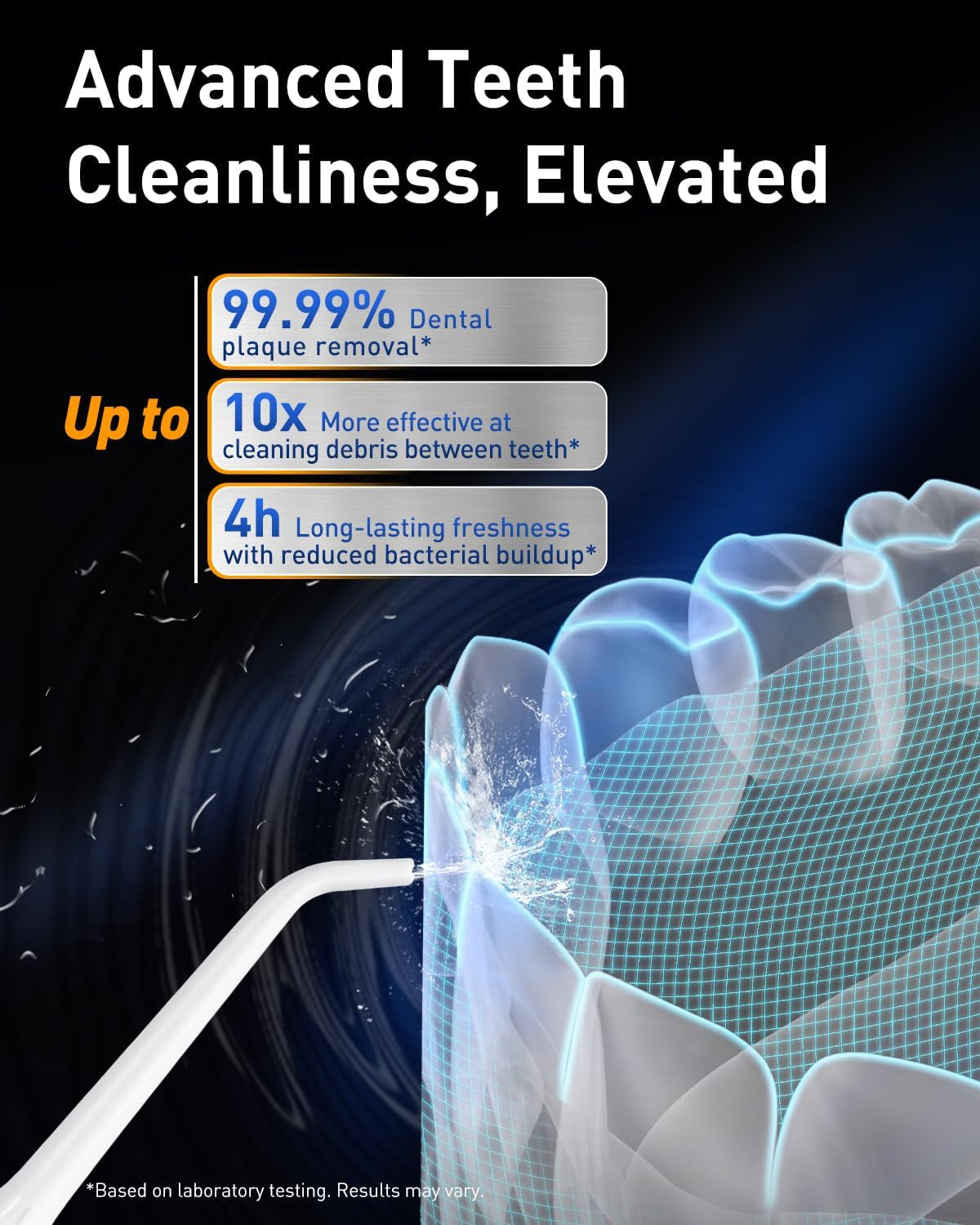 LP221 Cordless Water Flossers for Teeth W/Uvc Light & OLED Display